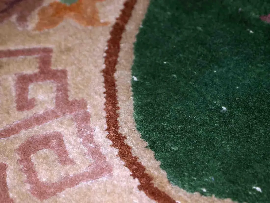 1930s Handmade Vintage Art Deco Chinese Rug 2.6' X 5.2' - 2