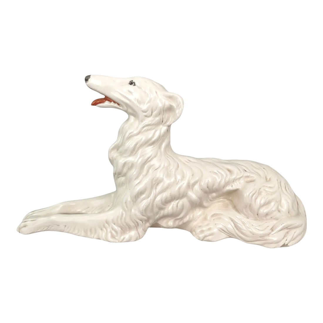 1970s Russian Wolfhound: 1970's hand-painted Russian wolfhound figure. Marked "Holland Mold V Canepa". Minimal age wear. Condition: Alterations: Original Condition Unaltered Imperfections: Some Imperfections Condition Notes: