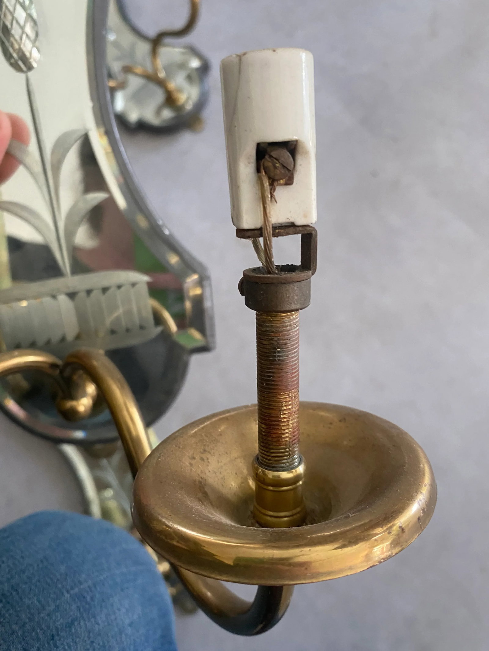 1940s Mirror Back Italian Sconces - 5