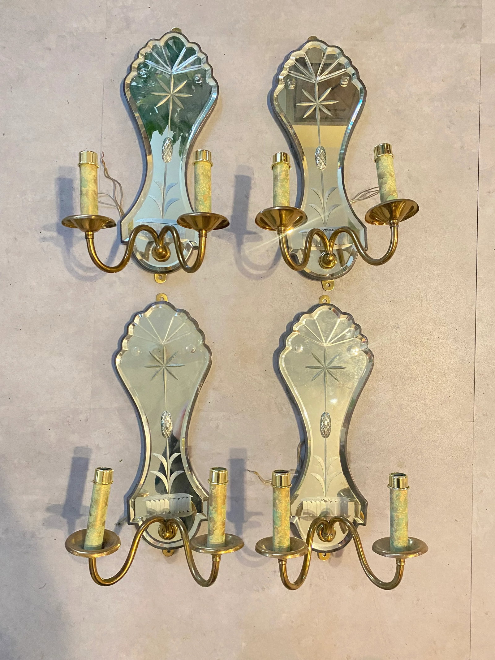 1940s Mirror Back Italian Sconces - 7