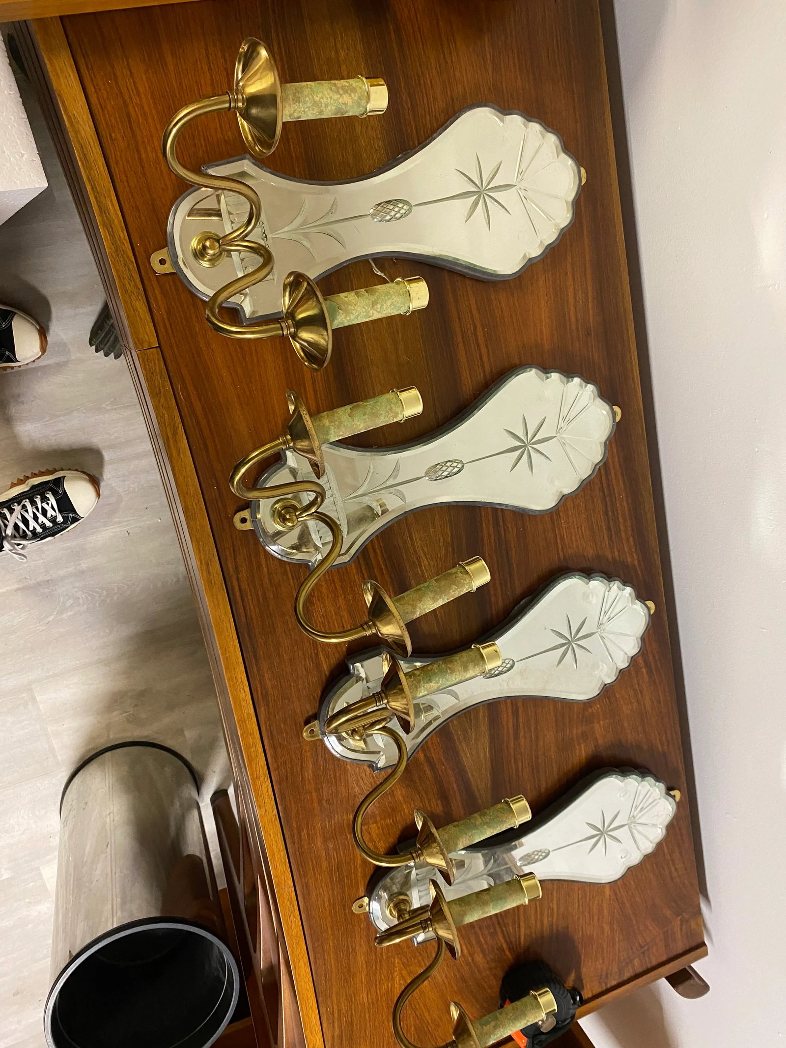 1940s Mirror Back Italian Sconces - 8