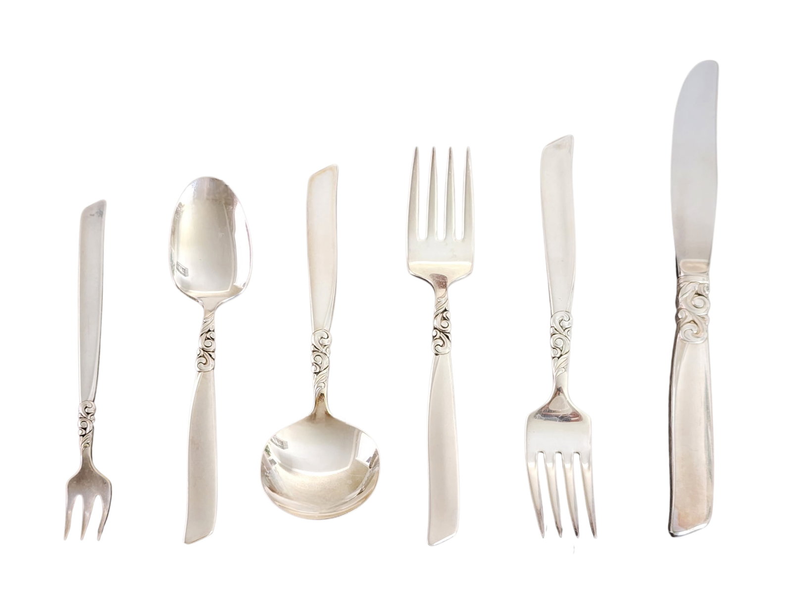 1950s Service for 12 Plus Hostess and Completer Oneida South Seas Community Silver Plated Flatware S - 17