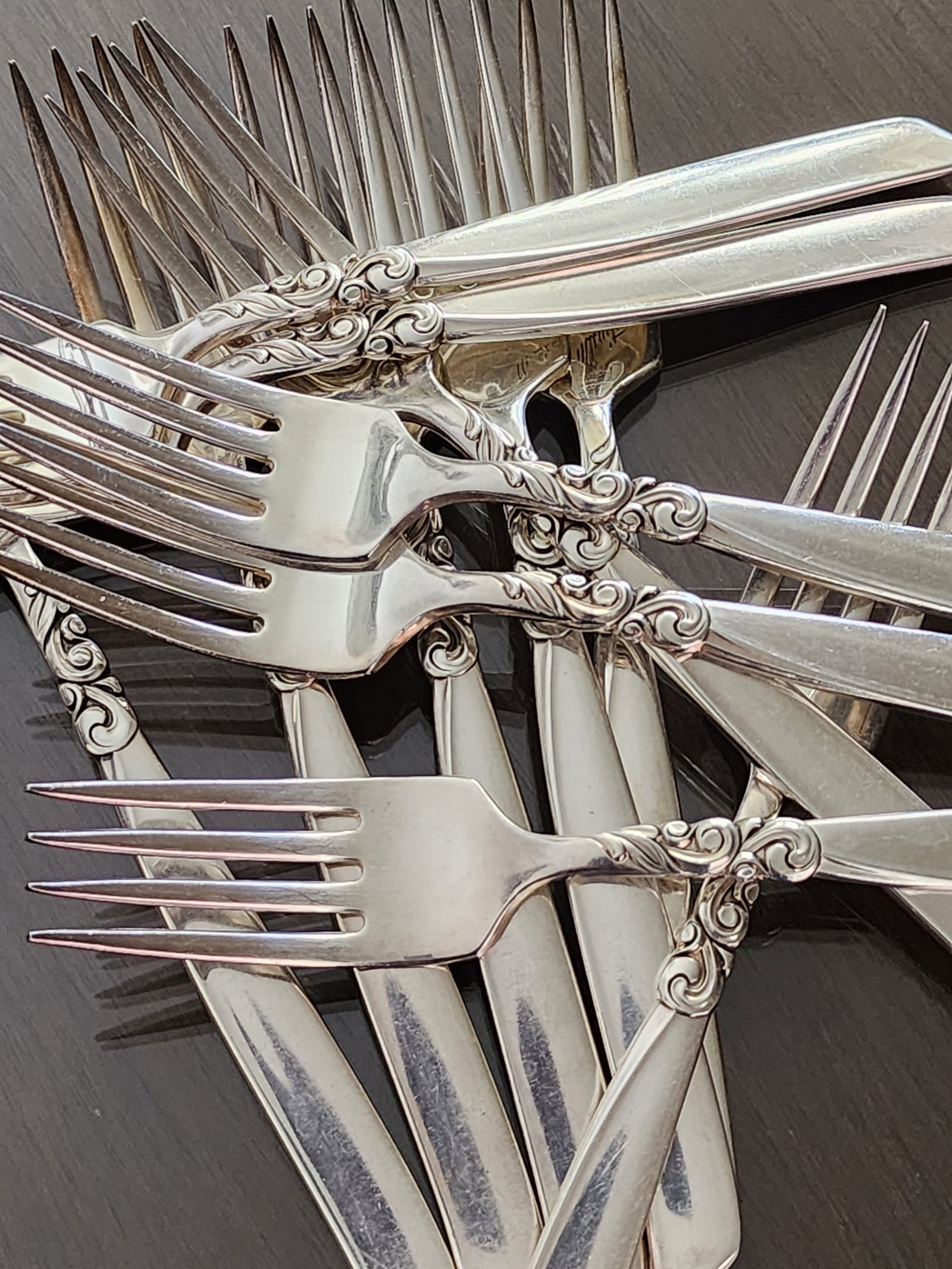 1950s Service for 12 Plus Hostess and Completer Oneida South Seas Community Silver Plated Flatware S - 9