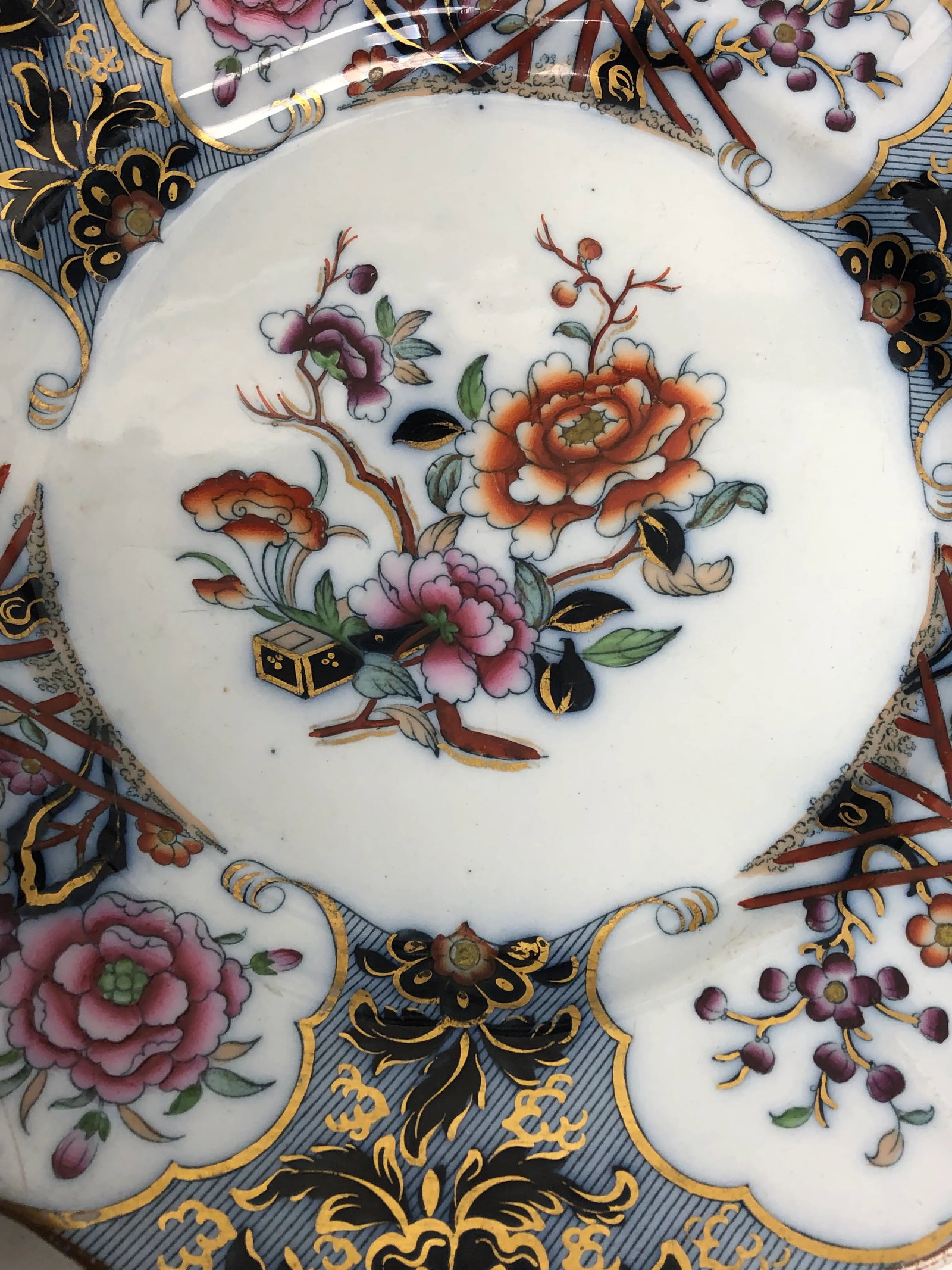 Circa 1840 Antique English Transferware Plates- Set of 8 - 2