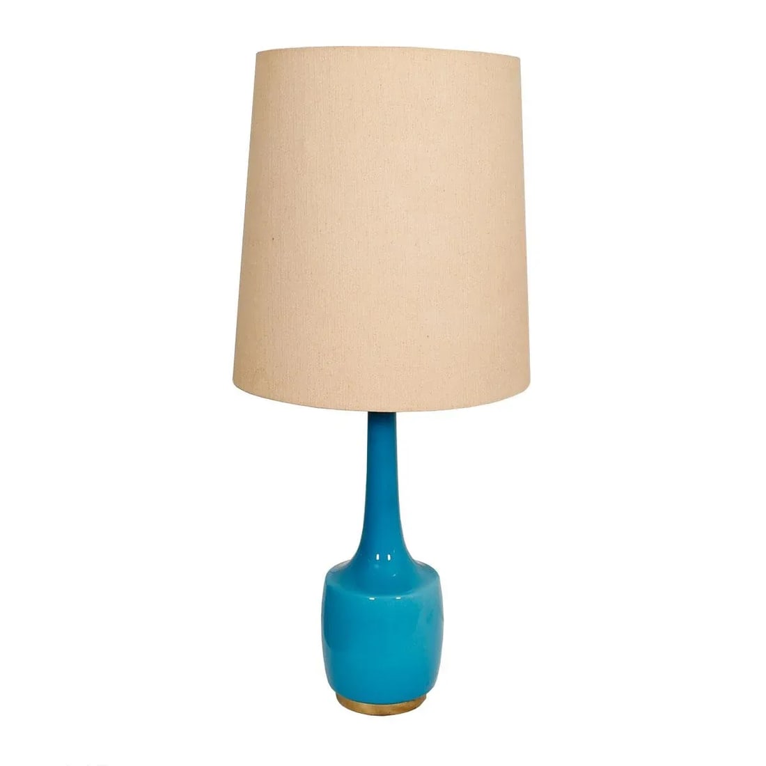 Holmegaard White & Sky Blue Lamps - A Pair - 2