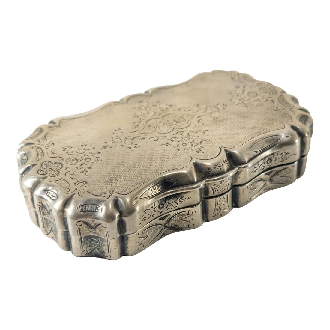 19th Century French .800 Silver Snuff Box by Guichard: We are selling this nice little 19th century French snuff. This silver snuff box is marked with Minerva head that appears to be 2nd standard for .800 silver. The snuff is also marked with the makers