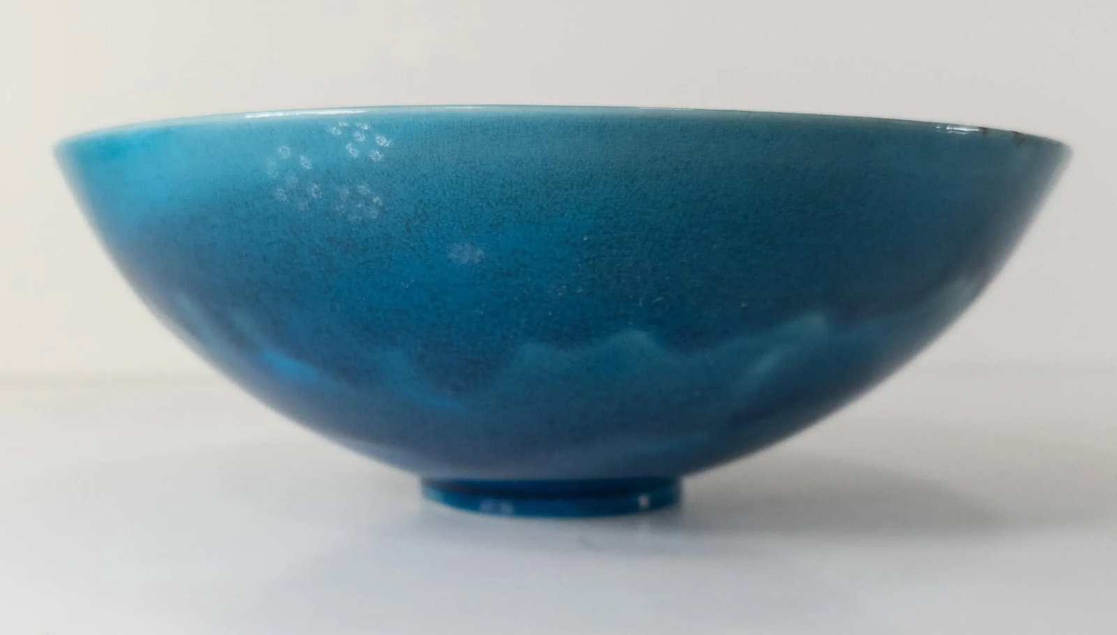 Danish Modern Bing & Grondahl Turquoise Blue Bowl - 11