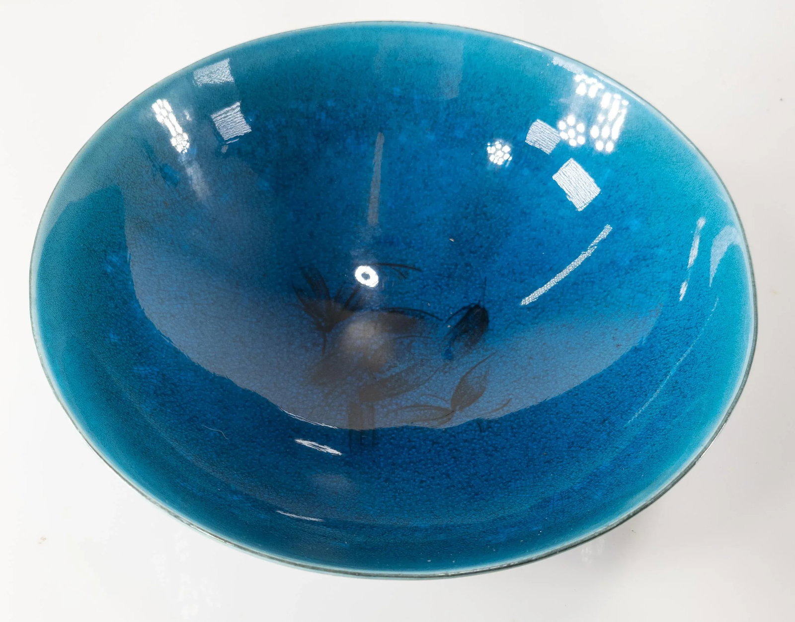 Danish Modern Bing & Grondahl Turquoise Blue Bowl - 5