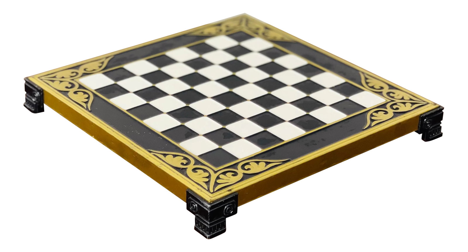Vintage Deluxe Greek Enameled Metal Chess Board (1 of 5)