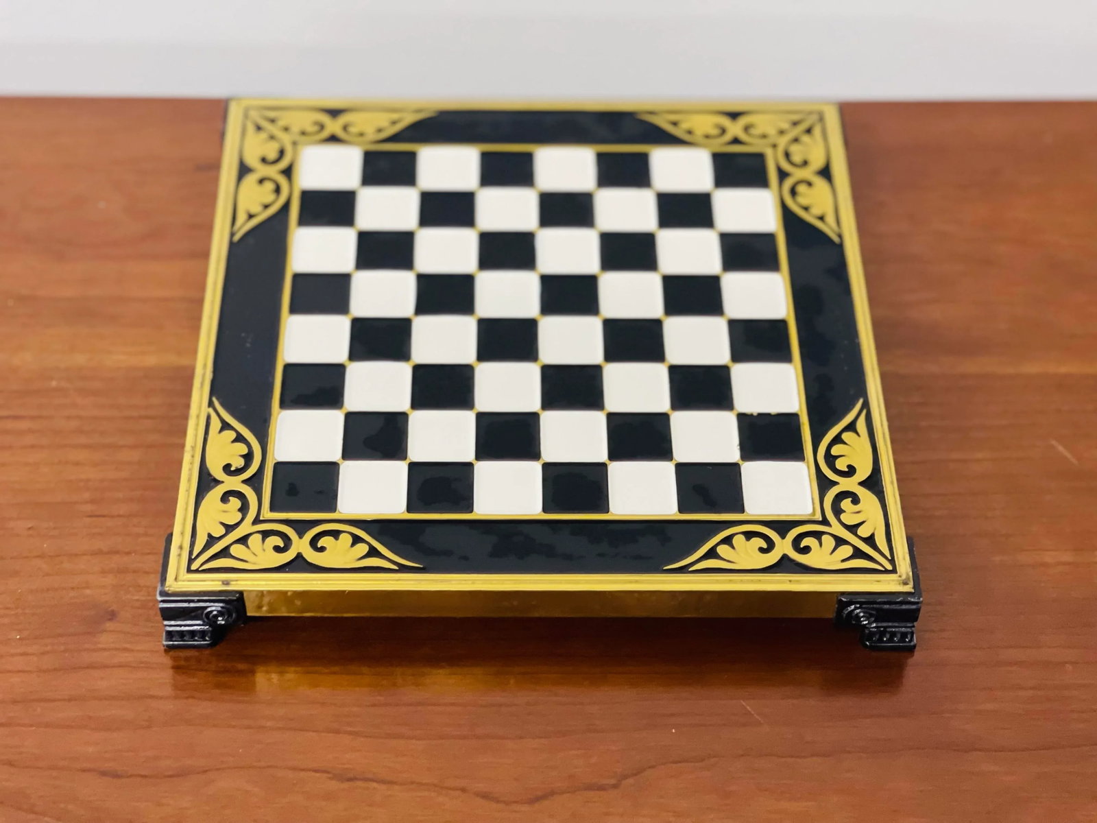 Vintage Deluxe Greek Enameled Metal Chess Board - 2