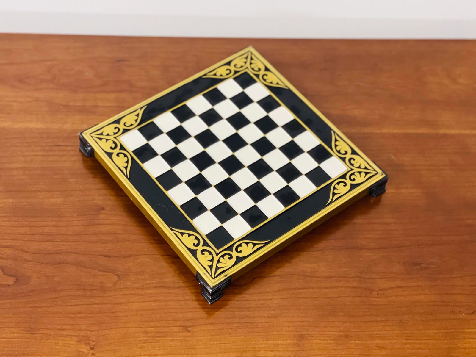 Vintage Deluxe Greek Enameled Metal Chess Board - 3