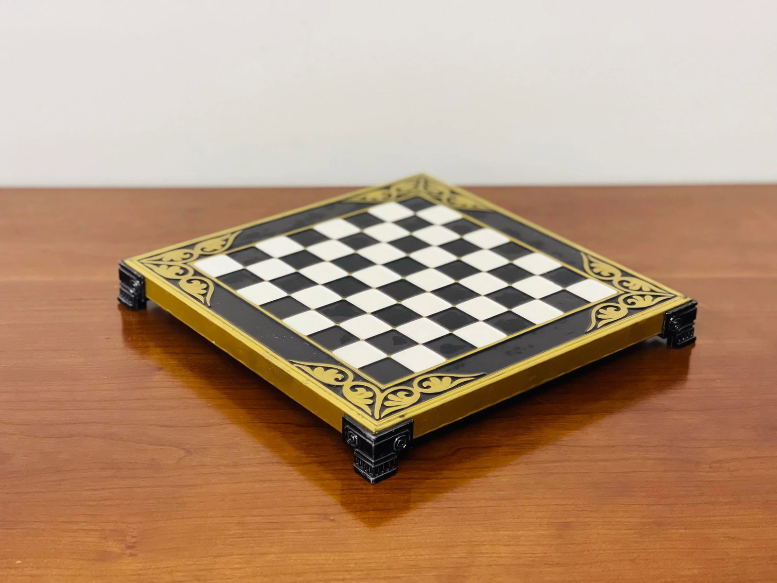 Vintage Deluxe Greek Enameled Metal Chess Board - 5