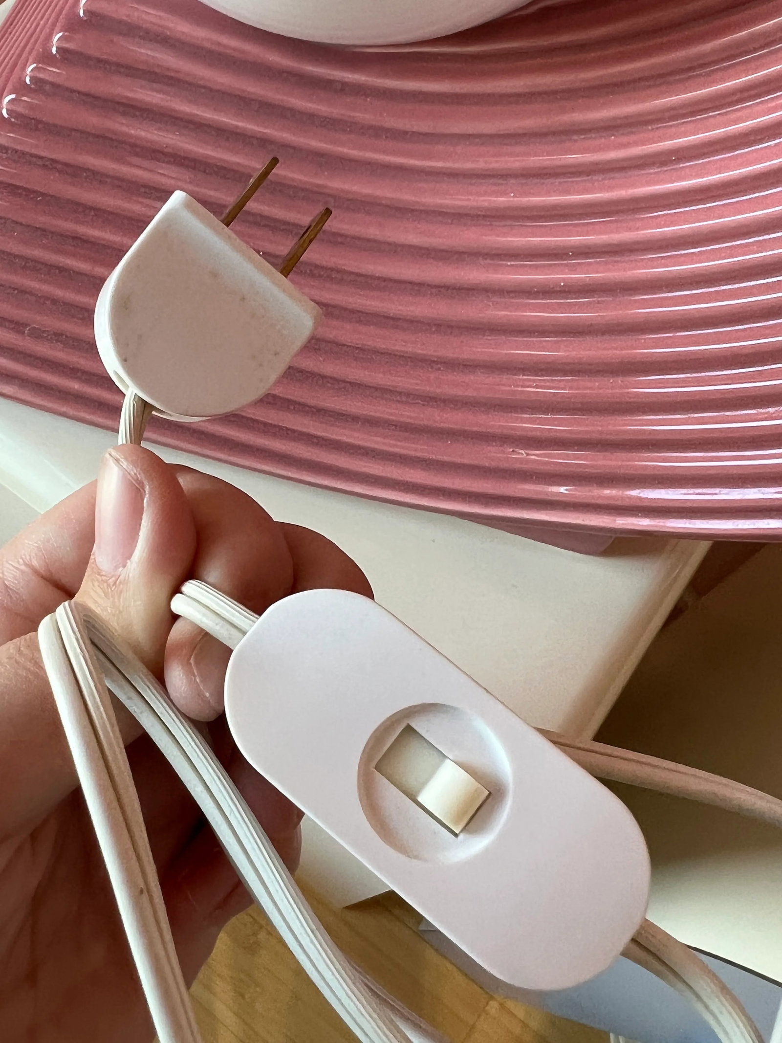 1980s Art Deco Revival Pink Ceramic Wave Lamps - a Pair - 10