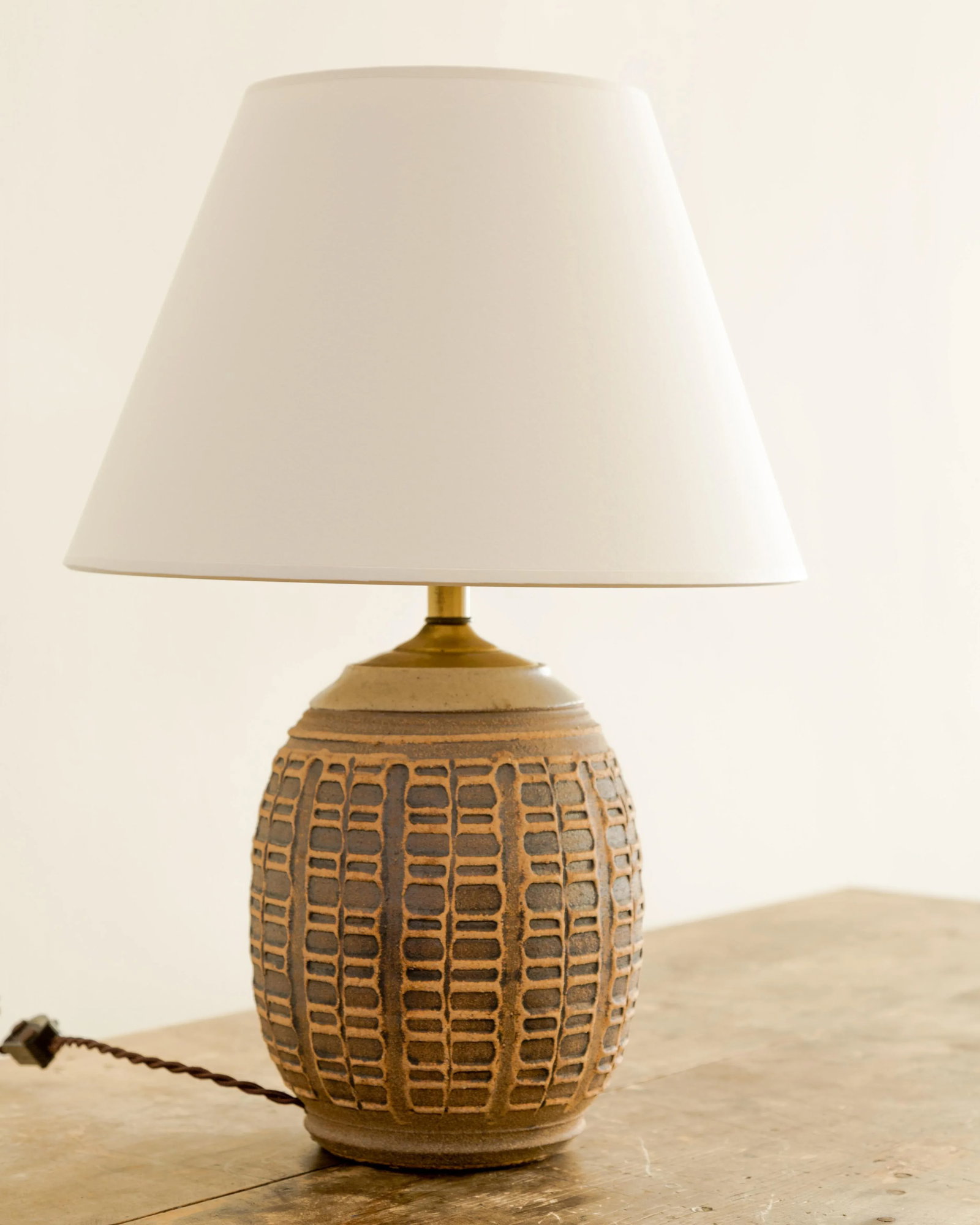 1960s Bob Kinzie | Stoneware Table Lamp - 4