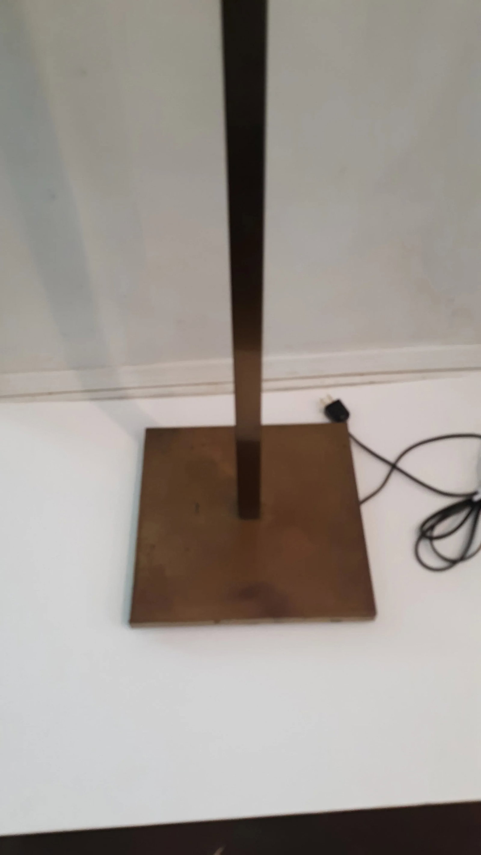 Mid-Century Modern Koch & Lowy 3 Light Square Cubist Brass Floor Lamp - 4