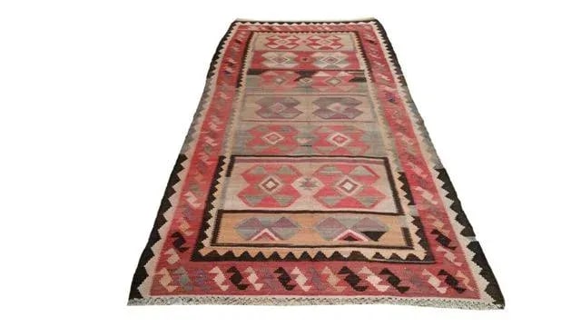 Vintage Turkish Kilim Hand Made Runner Rug - 4'8'' * 10'5'' - Size Cat. 5x8 6x9 - 2