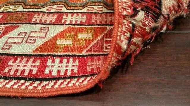 Vintage Persian Silk Soumak Handmade Rug - 4x6 - 4