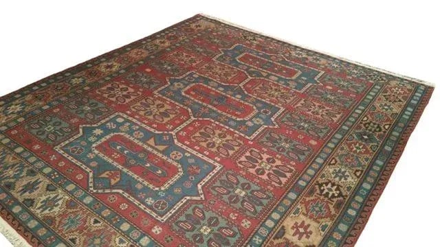 Vintage Flat Weave Soumak Handmade Rug - 8'2'' X 9'5'' - Size Cat. 8x10 - 3