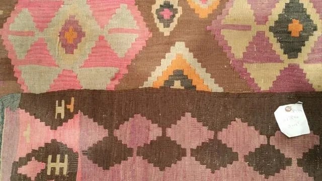 Vintage Traditional 14 Ft. Handmade Kilim Wide Runner Rug - 5' * 14'5'' - Size Cat. 6x9 - 3