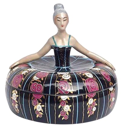 Robj Art Deco Porcelain Ballerina Box (1 of 4)