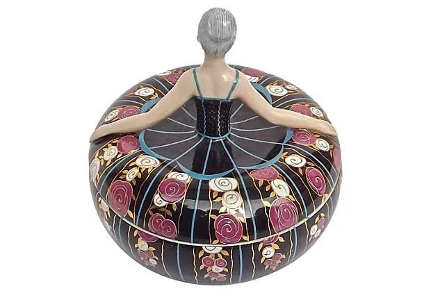 Robj Art Deco Porcelain Ballerina Box - 2