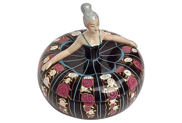 Robj Art Deco Porcelain Ballerina Box - 3