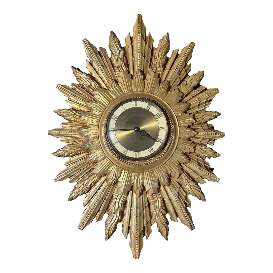 1960s Oval Welby Sunburst Wall Clock (1 of 4)