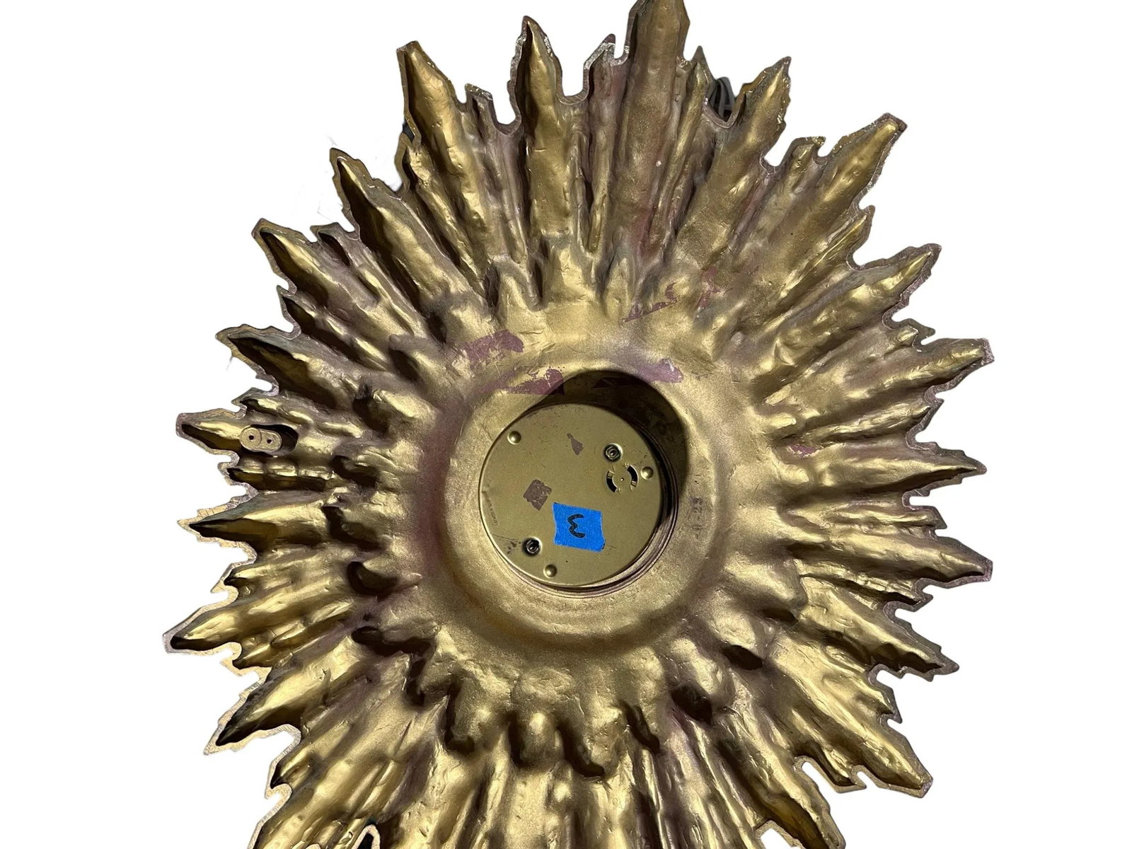 1960s Oval Welby Sunburst Wall Clock - 2