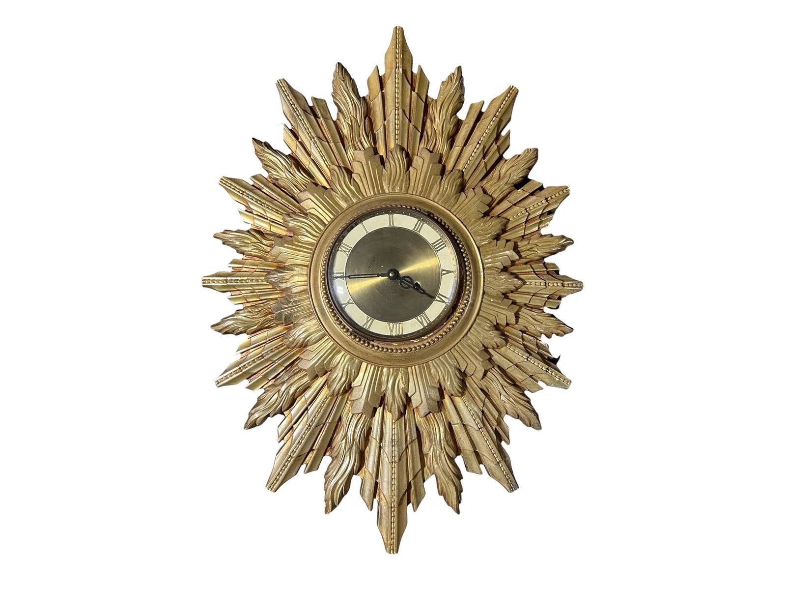 1960s Oval Welby Sunburst Wall Clock - 4