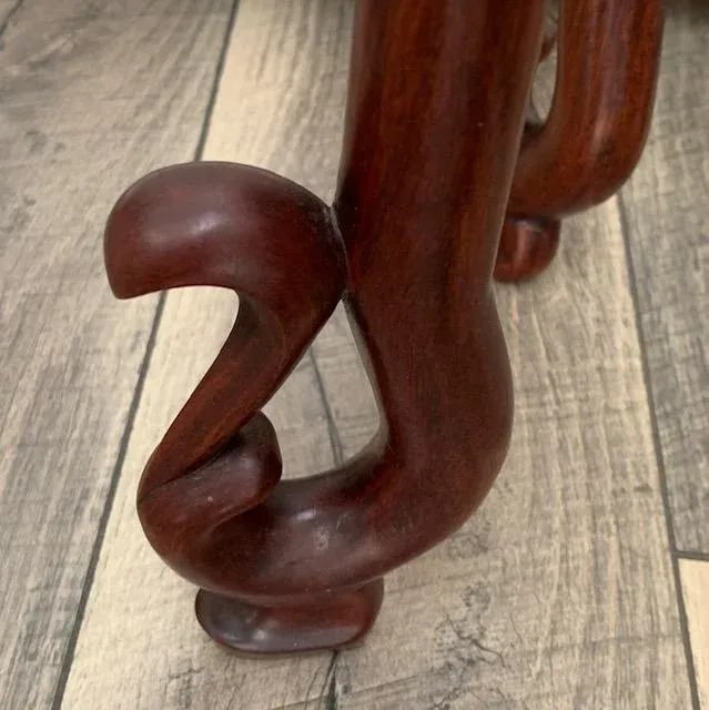 Antique Genuine Hand-Crafted Antique Chinese Rosewood Floor Plant Stand - 11
