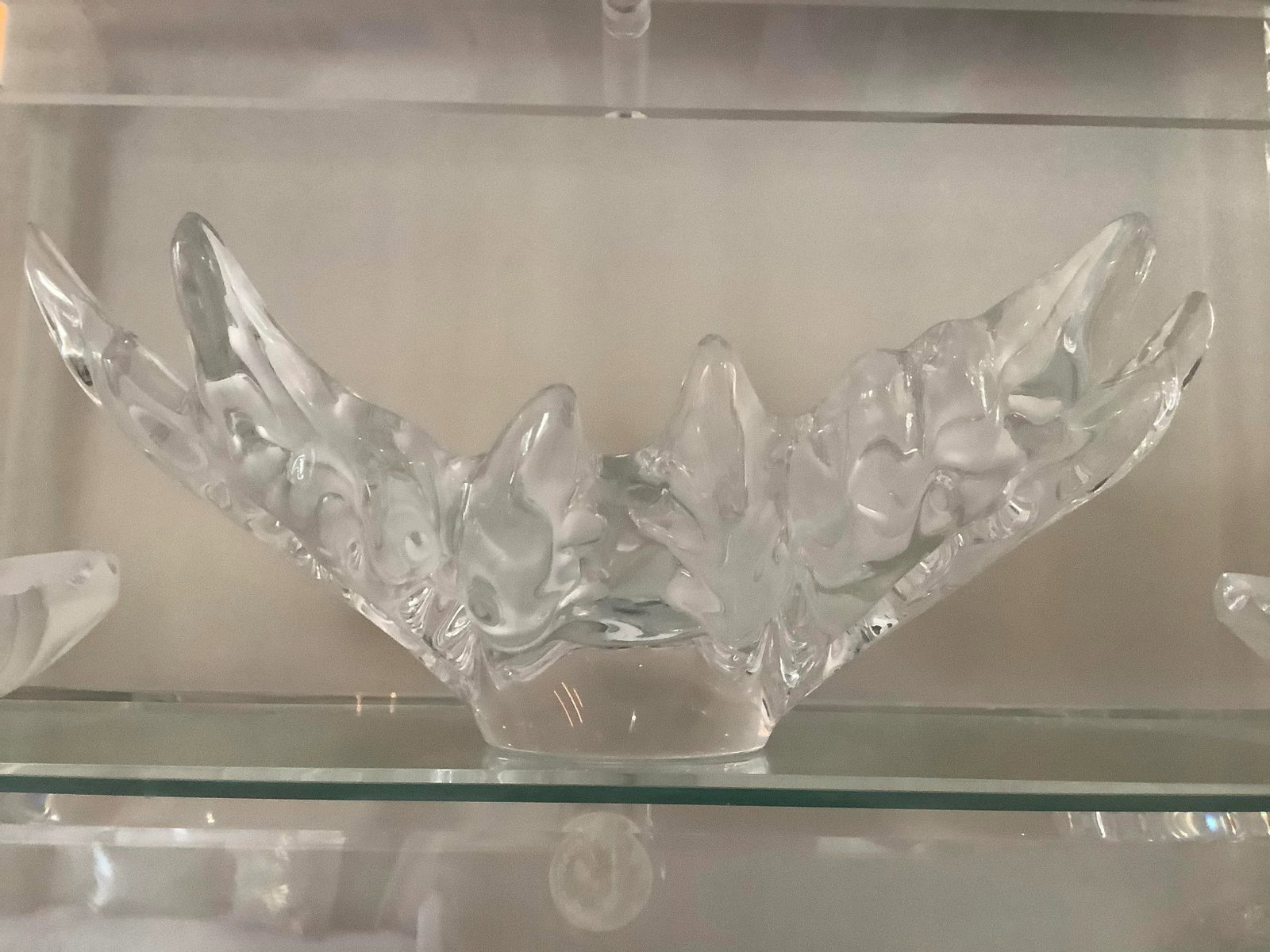 1960s Champs Elysees Bowl by Lalique Xl Signed Heavy Crystal - 12