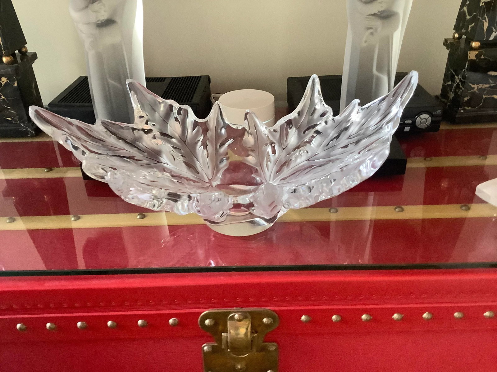 1960s Champs Elysees Bowl by Lalique Xl Signed Heavy Crystal - 2