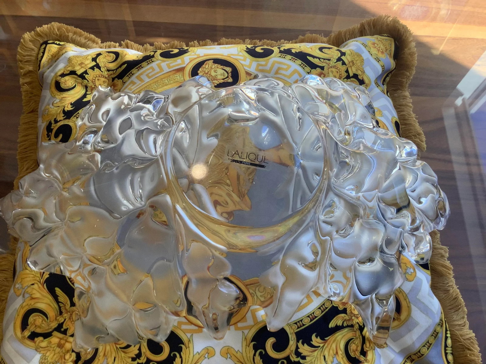 1960s Champs Elysees Bowl by Lalique Xl Signed Heavy Crystal - 5
