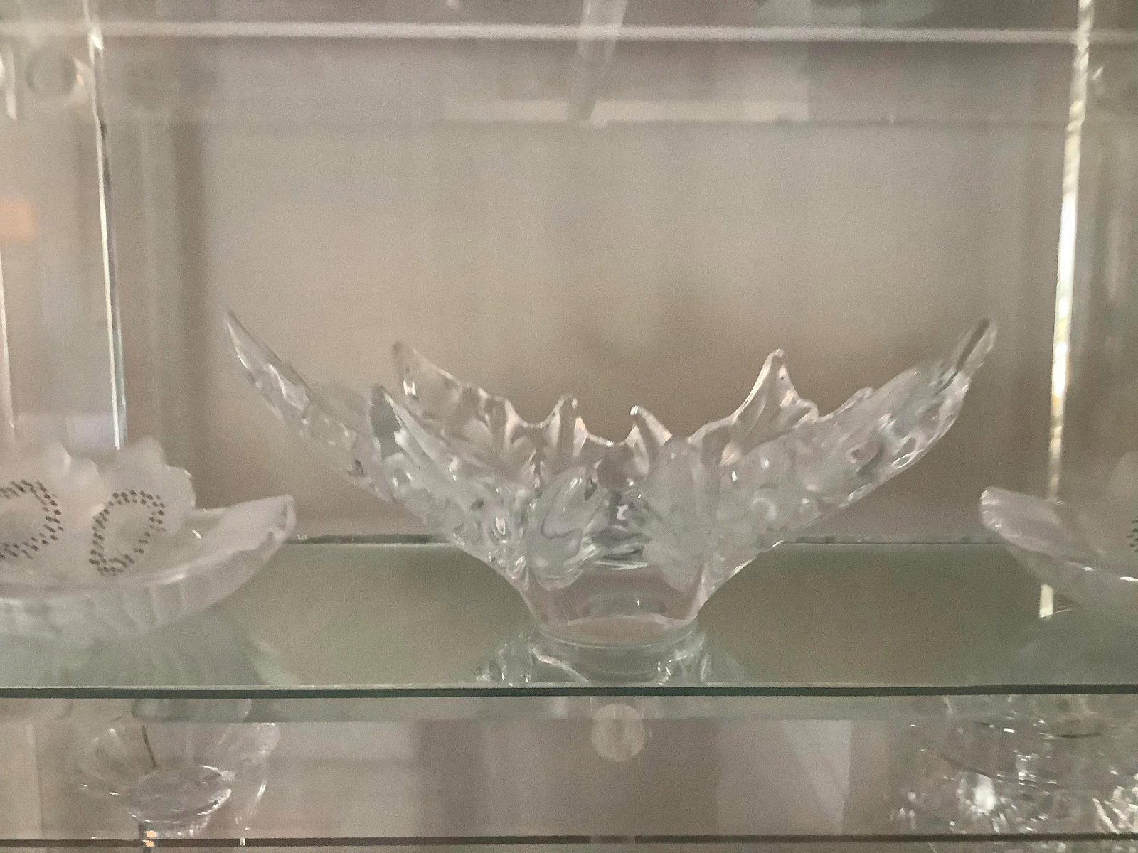 1960s Champs Elysees Bowl by Lalique Xl Signed Heavy Crystal - 9