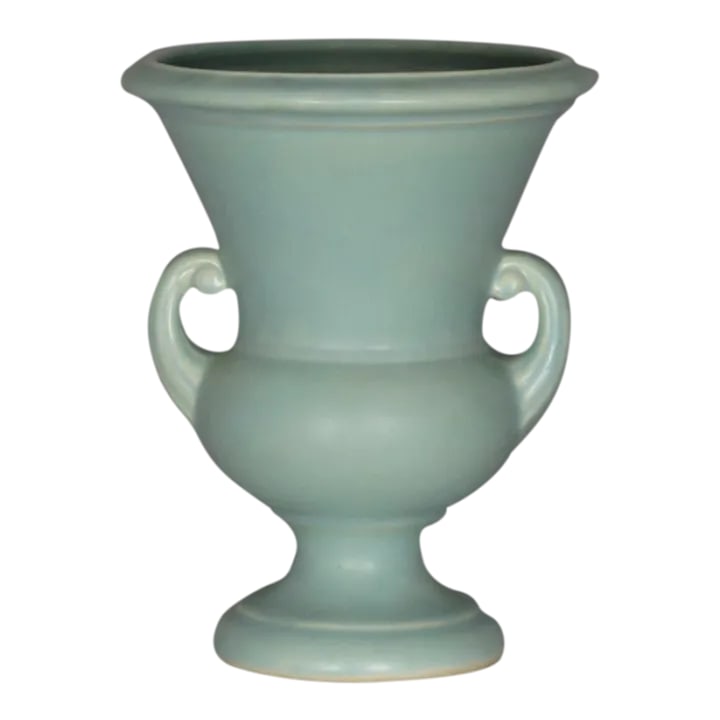 1930s Turquoise 'Haeger' Amphora Vase: Beautifully Glazed Turquoise 'Haeger' Amphora Vase. American, circa 1930. Condition: Alterations: Original Condition Unaltered Imperfections: Some Imperfections Condition Notes: Very good vintage