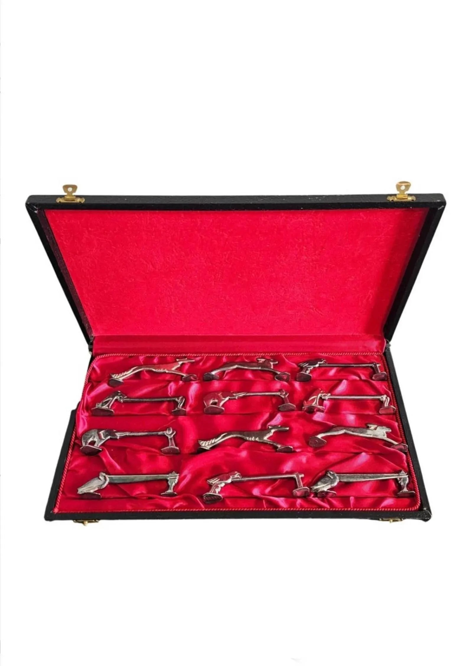 Vintage French Art Deco Benjamin Rabier Knife Rests - Set of 12 - 13