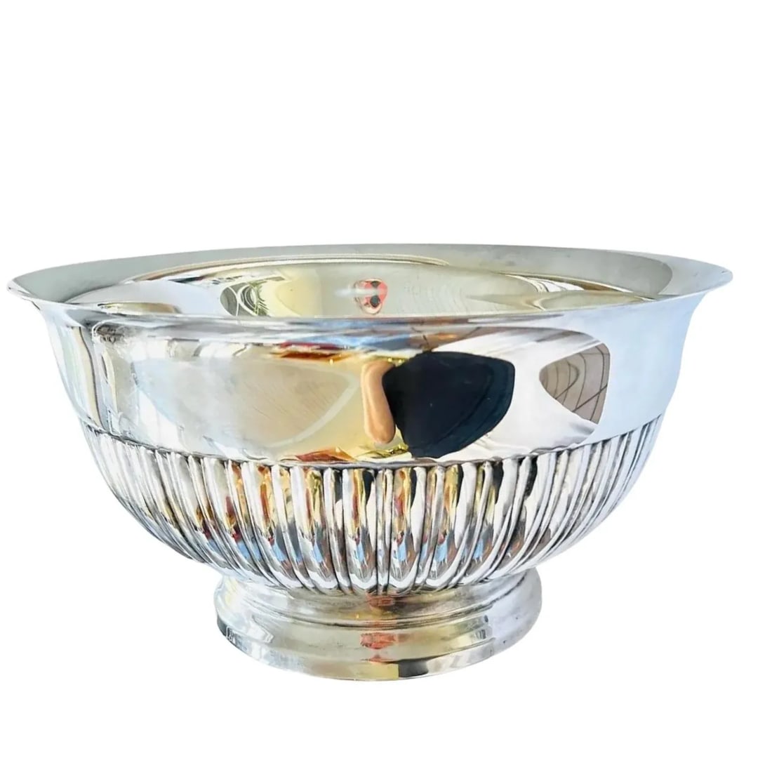Towle Silversmiths Fine Vintage 1950s Large Silver Footed Bar Tub / Champagne / Wine Cooler - 2