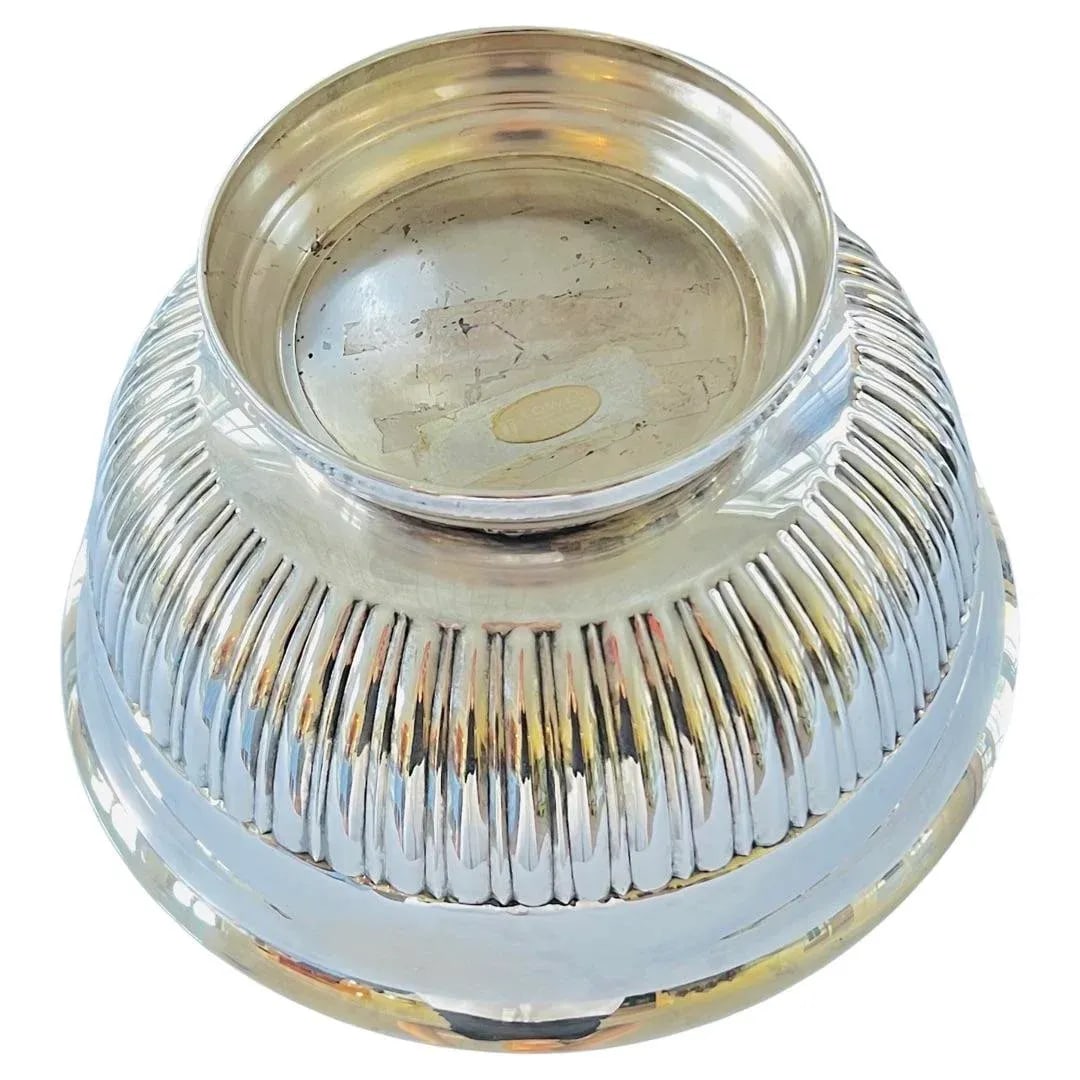 Towle Silversmiths Fine Vintage 1950s Large Silver Footed Bar Tub / Champagne / Wine Cooler - 6