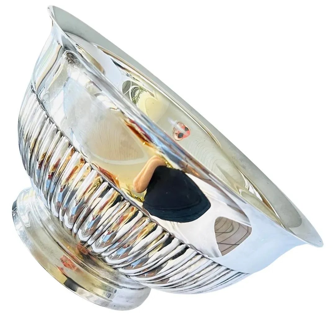 Towle Silversmiths Fine Vintage 1950s Large Silver Footed Bar Tub / Champagne / Wine Cooler - 8