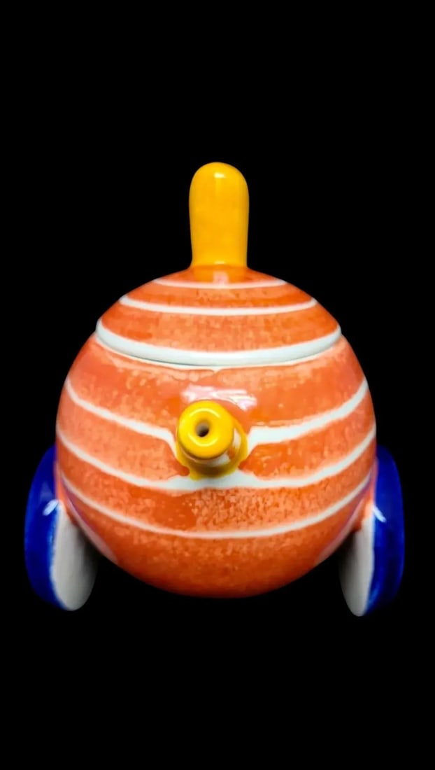 Vintage Postmodern Post Modern Memphis Marco Zanini Peter Shire Insp Abstract Art Pottery Jorge Benl - 8