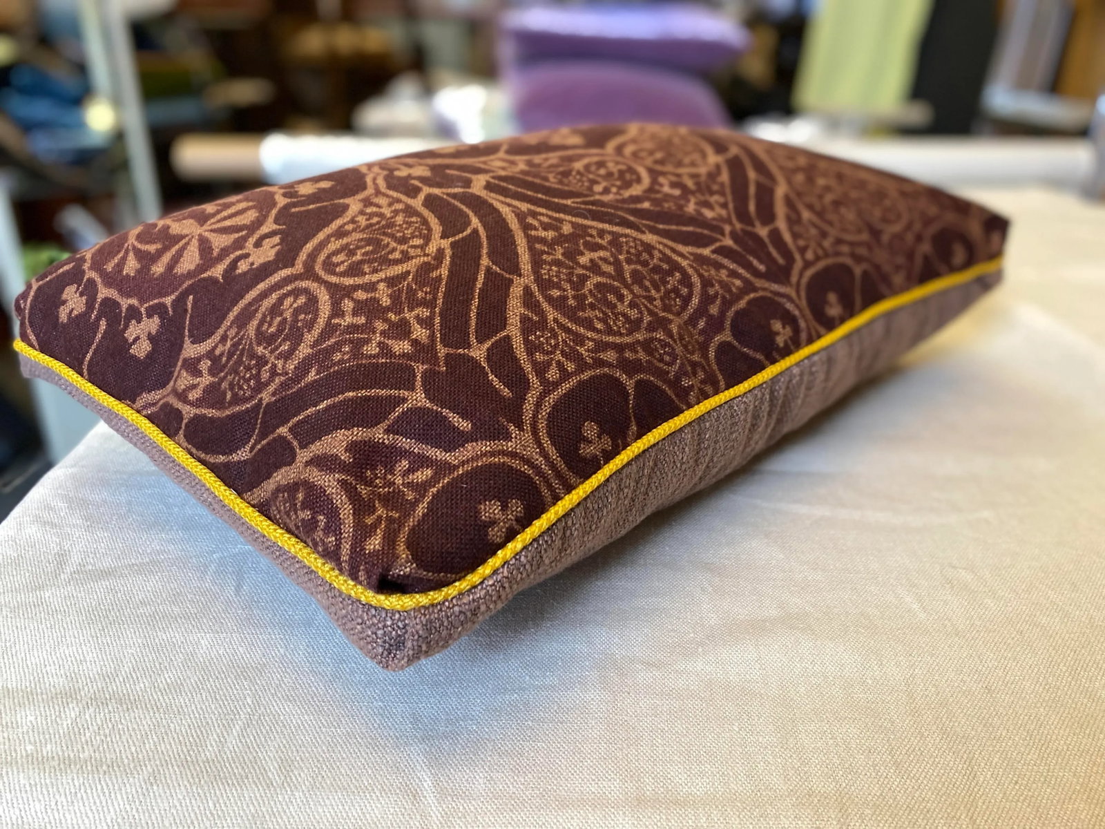 Morris & Co. Voysey Turkish Corner Pillow, Large Lumbar 15" X 22" - 3