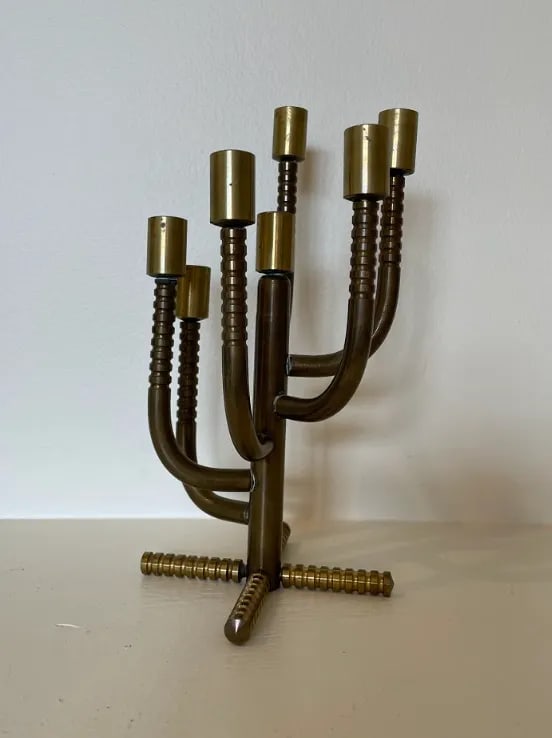 1910s Brass Candelabra - 2