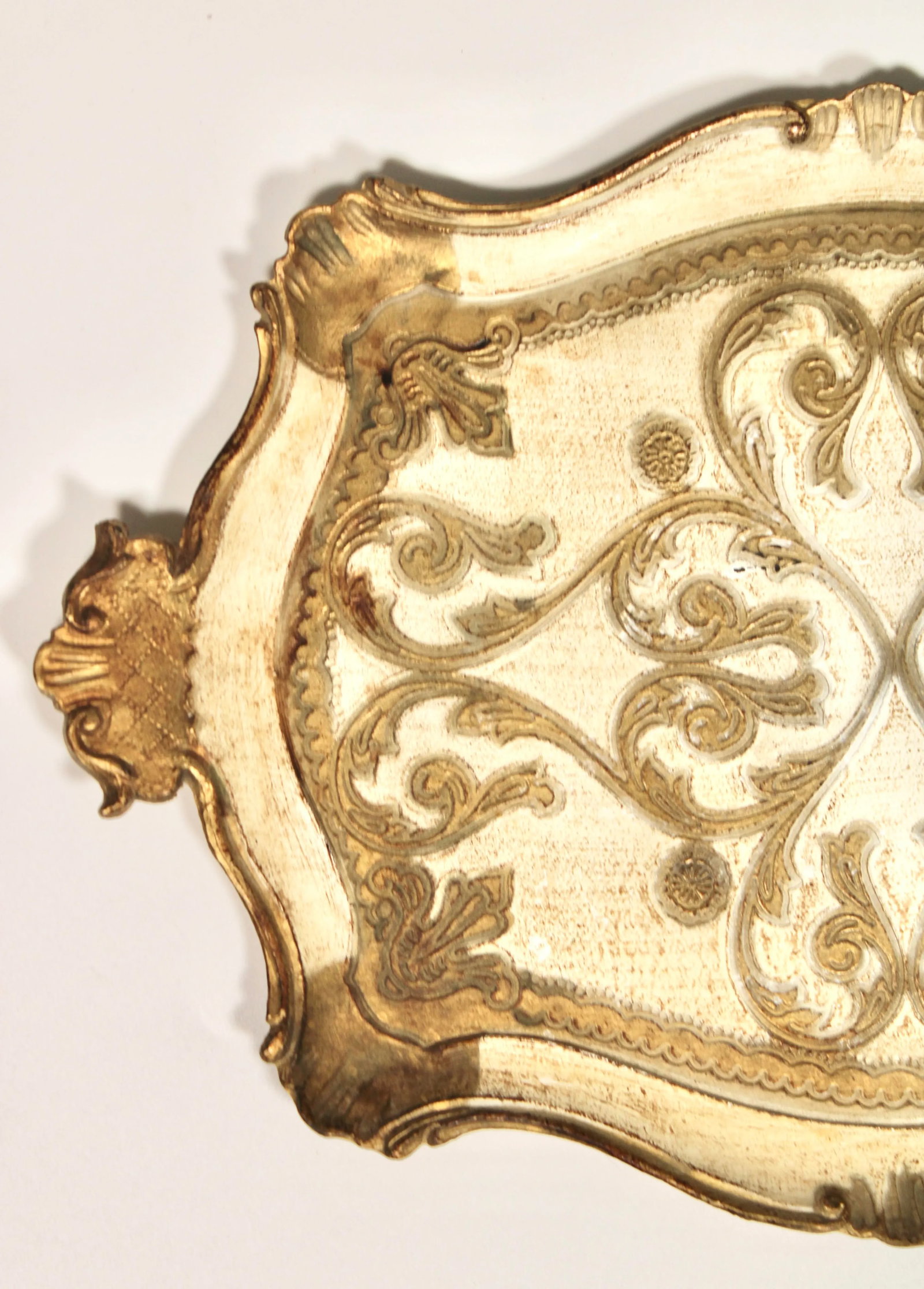 Mid Century Italian Florentine Gilded Tray - 4