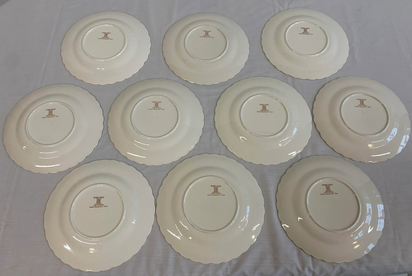 1920s Spode's Billingsley Rose Yellow Luncheon Plates- Set of 10 - 10