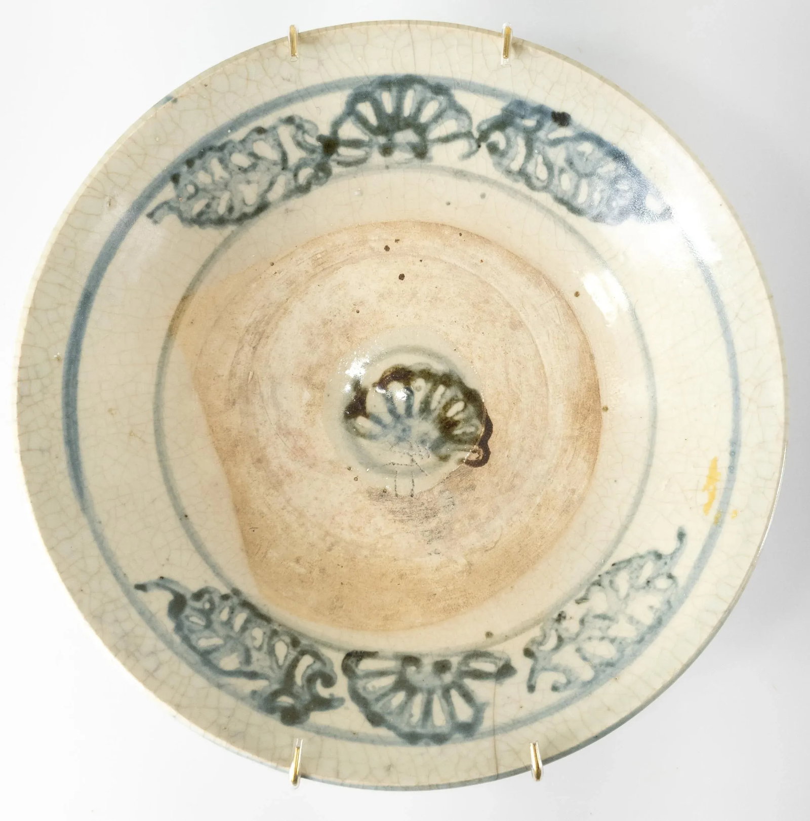 19th or 20th Century Chinese Provincial Decorative Blue and White Wall Plate - 12