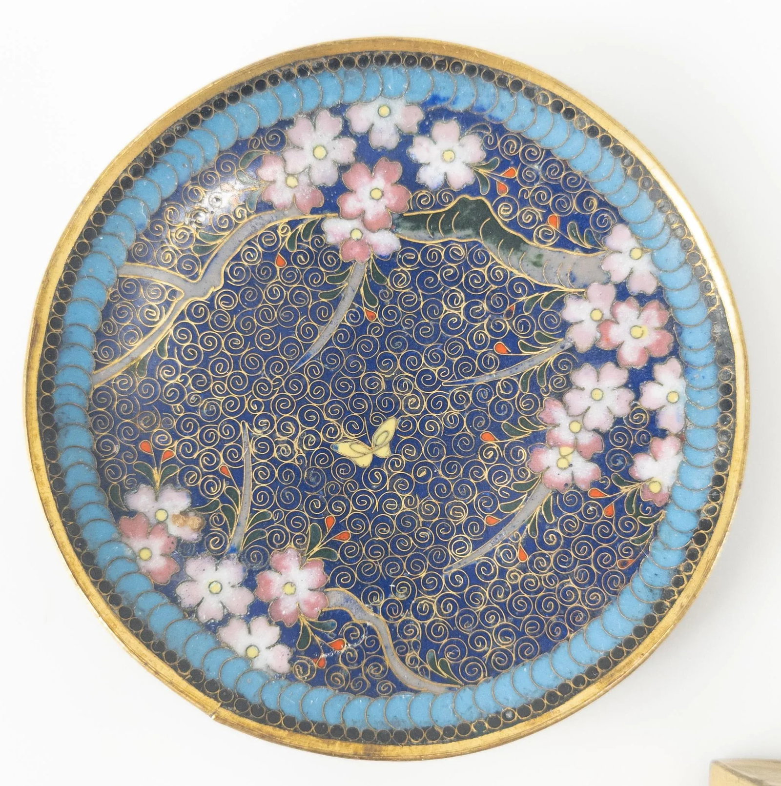 Early 20th Century Japanese Cloisonne Enamel Tray and Matchbox Cover - 2