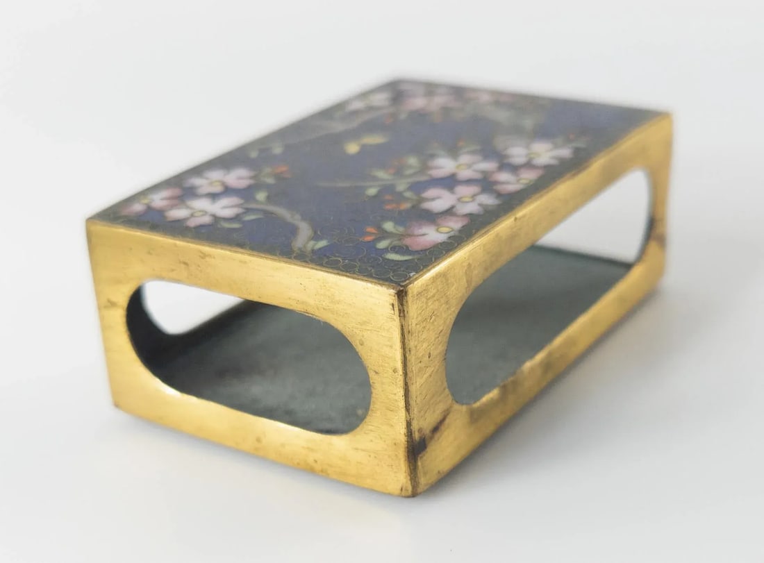 Early 20th Century Japanese Cloisonne Enamel Tray and Matchbox Cover - 7