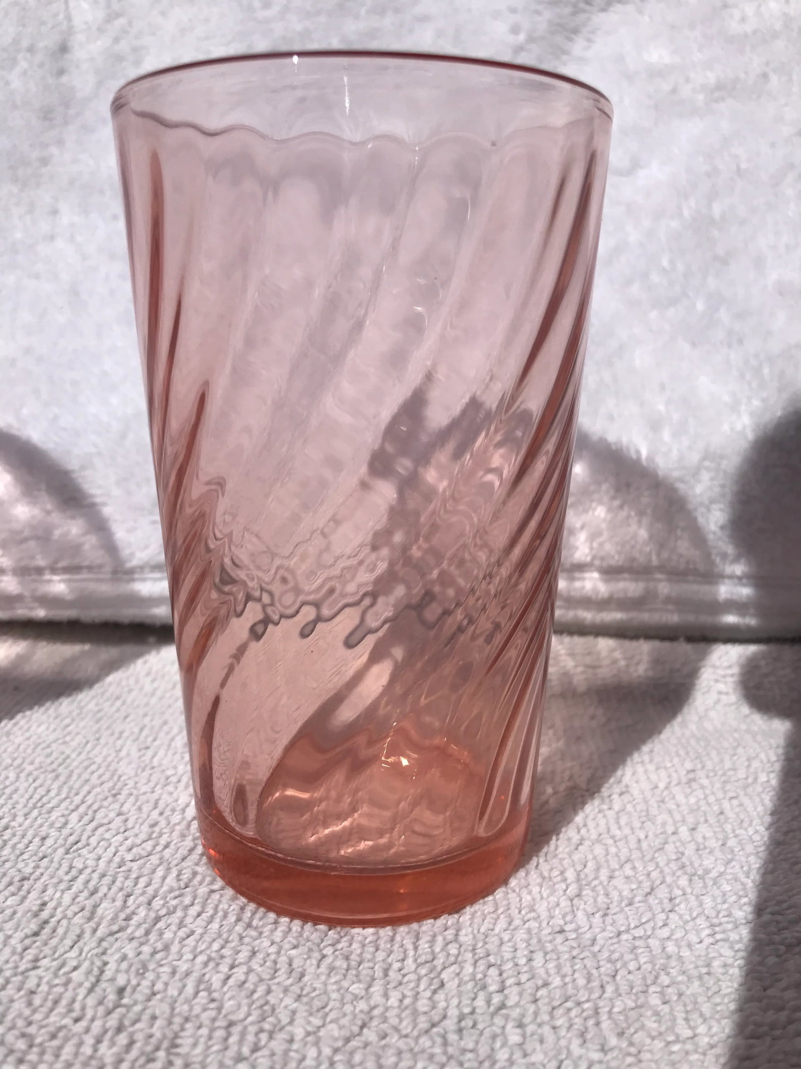 Vintage French Rosaline Pink Opic Swirl Tumbler Glasses by Cristal D'Arques-Durand- Set of 4 - 3