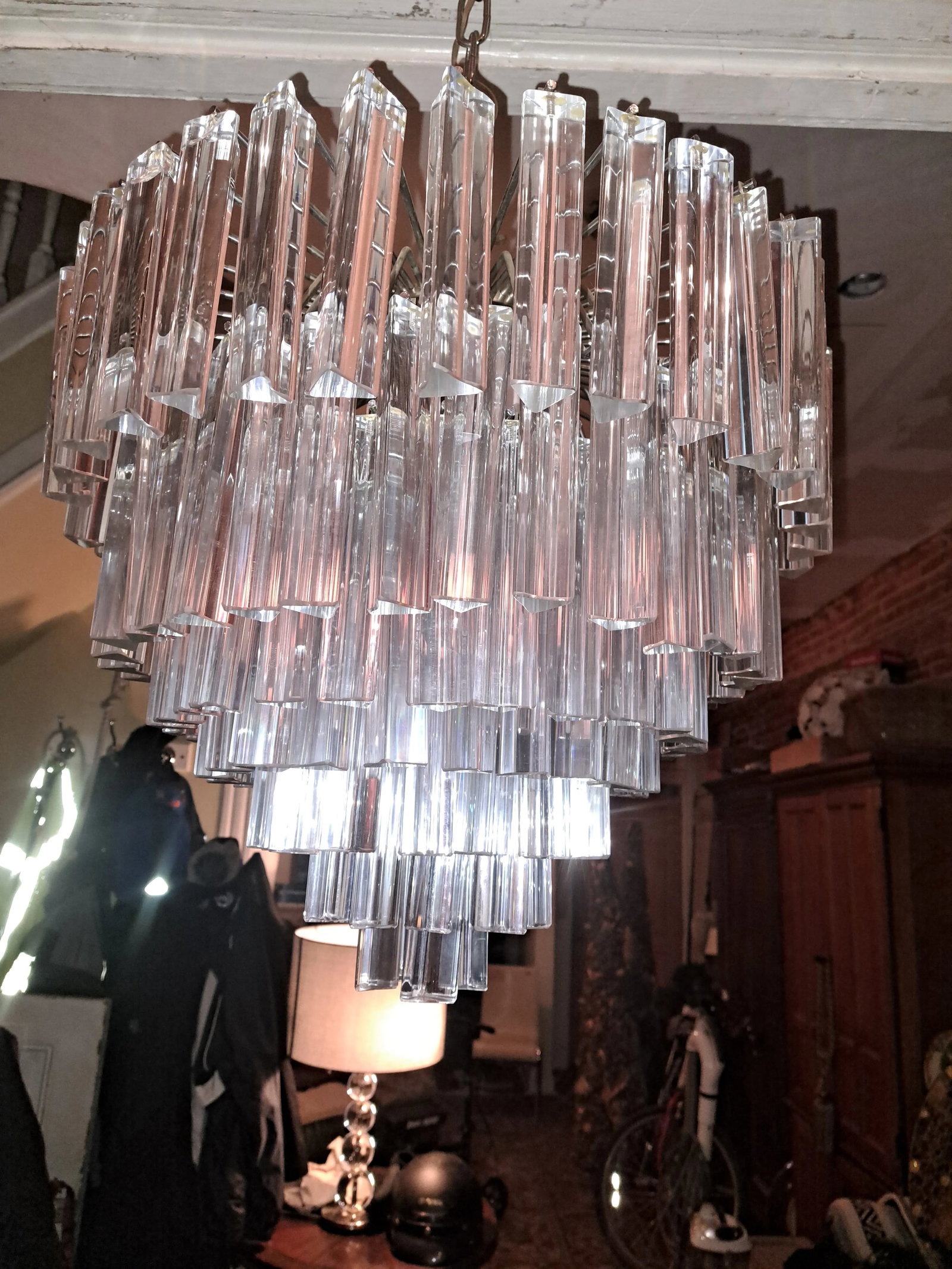 Mid-Century Modern Venini Murano Wedding Cake Chandelier - 10