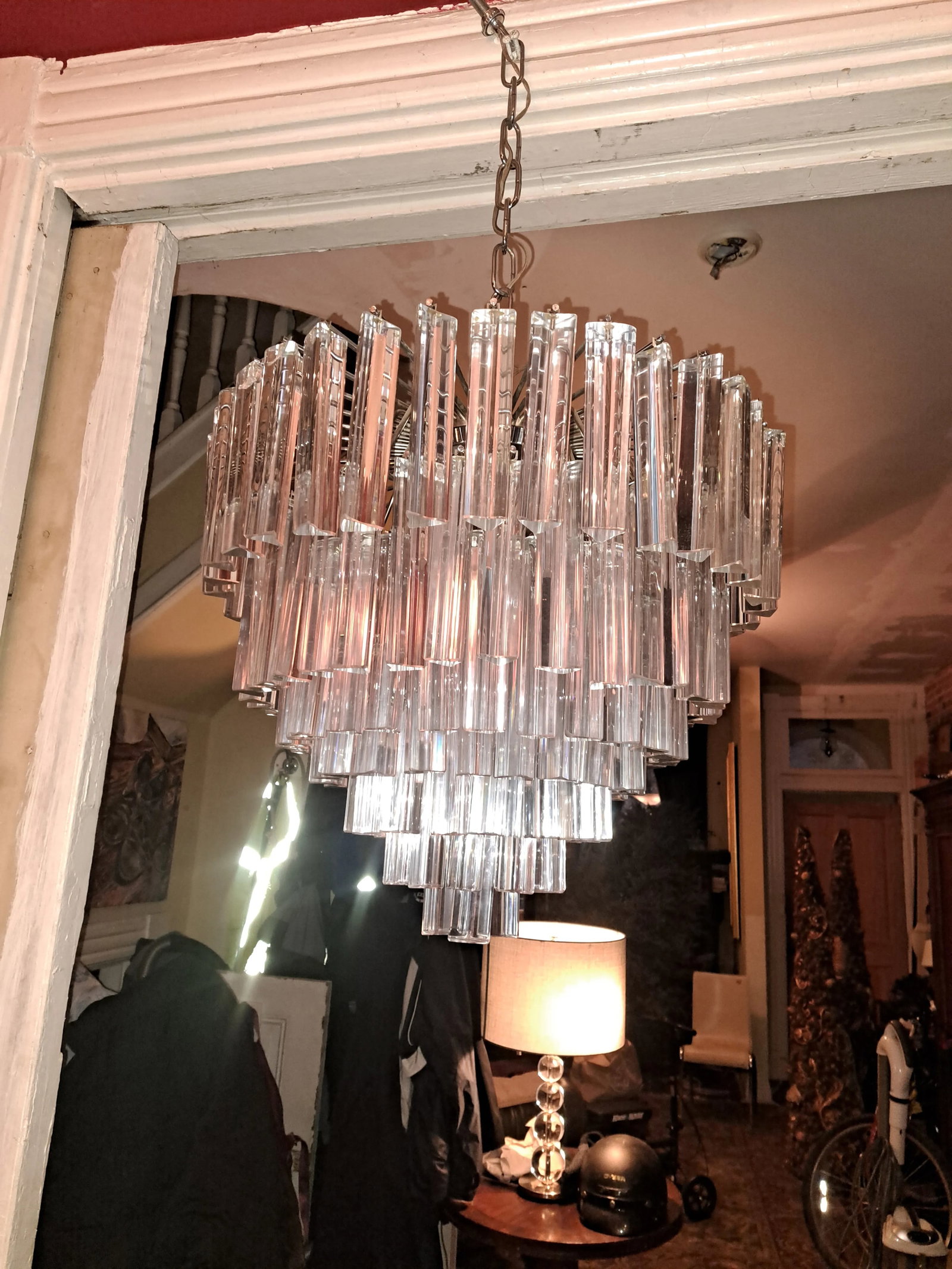 Mid-Century Modern Venini Murano Wedding Cake Chandelier - 12